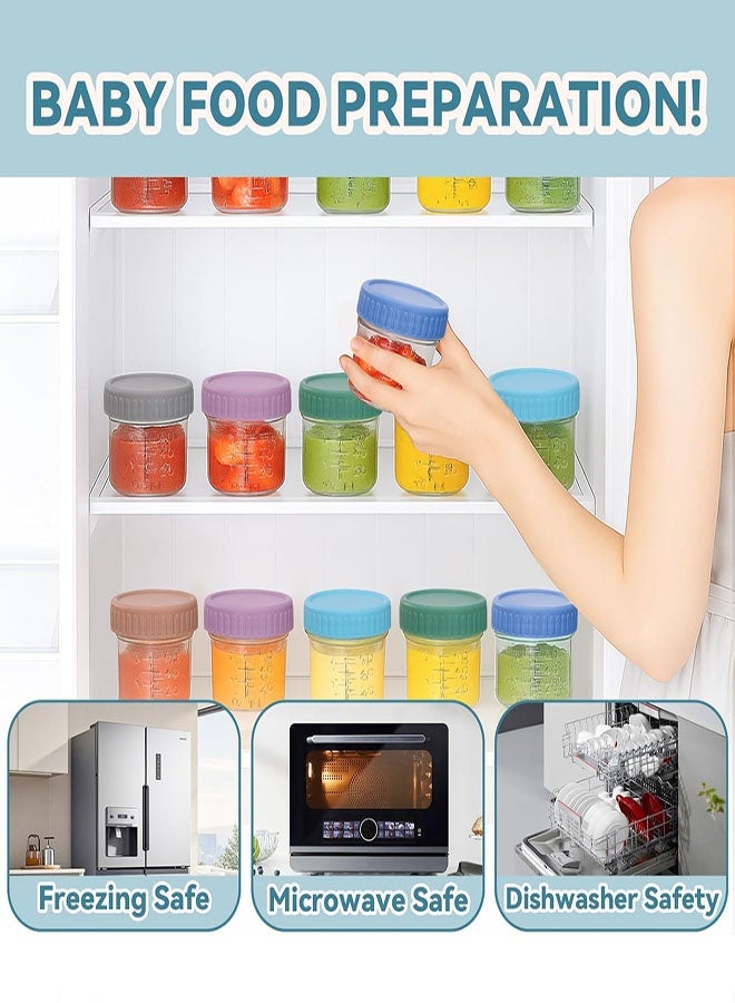 6 Pcs Glass Food Storage Containers, 4oz Glass Small Spice Jars with Lids, Food Containers, Mini Dip Sauce Containers, Leak-Proof, for Snacks, Dips, Salad, Spices - Image 5