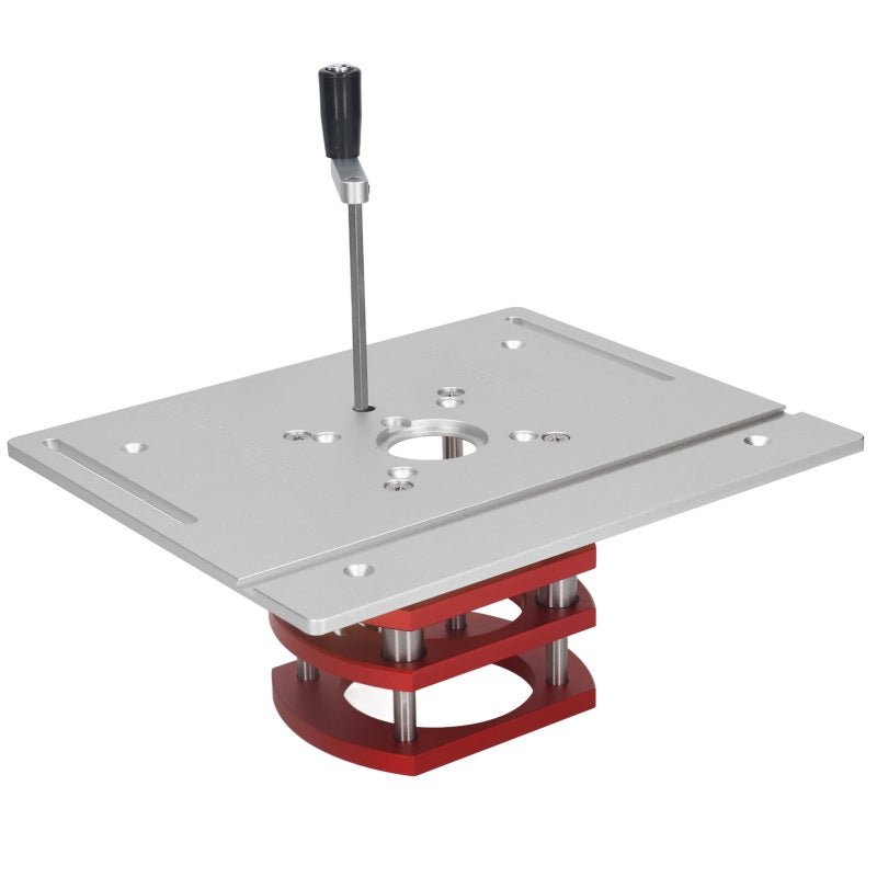 Router Lift: Aluminum Alloy Stainless Steel Construction - High Accuracy Rust Resistance Router Lift for Woodworking, Precise 51mm Height Adjustment, Firm Clamping for 64mm to 66mm Motor Diameter Trim - Image 1