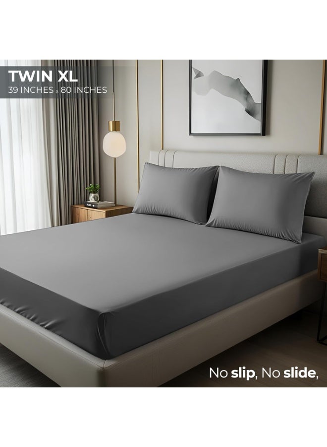 Utopia Bedding Twin XL Fitted Sheet - Bottom Sheet - Deep Pocket - Soft Microfiber -Shrinkage and Fade Resistant-Easy Care -1 Fitted Sheet Only (Grey) - Image 2