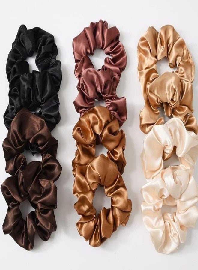 IBDA (12 PIECES) Asthamanglik Silk Stylish Royal Multicolor Hair Bands Scrunchies for Women Ponytail Holder,Handmade Hair accessories - Image 2