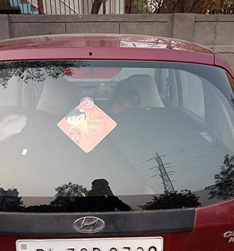 KREEPO Daddy's Little Princess on Board Raspbery Safety Warning Sticker for Driver, No Fade, Removable (Pack of 2) CV-42 - Image 2