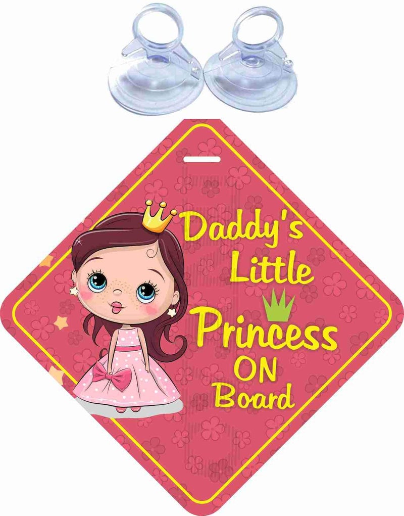 KREEPO Daddy's Little Princess on Board Raspbery Safety Warning Sticker for Driver, No Fade, Removable (Pack of 2) CV-42 - Image 4
