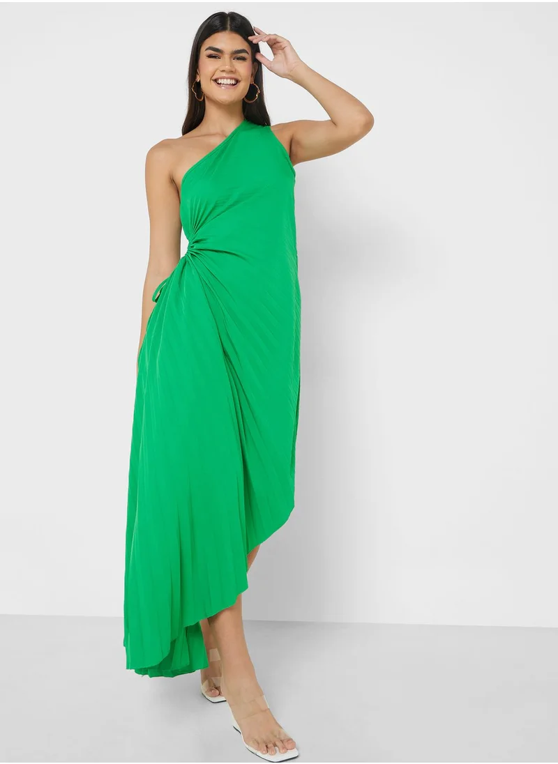 ELLA One Shoulder Dress With Pleats