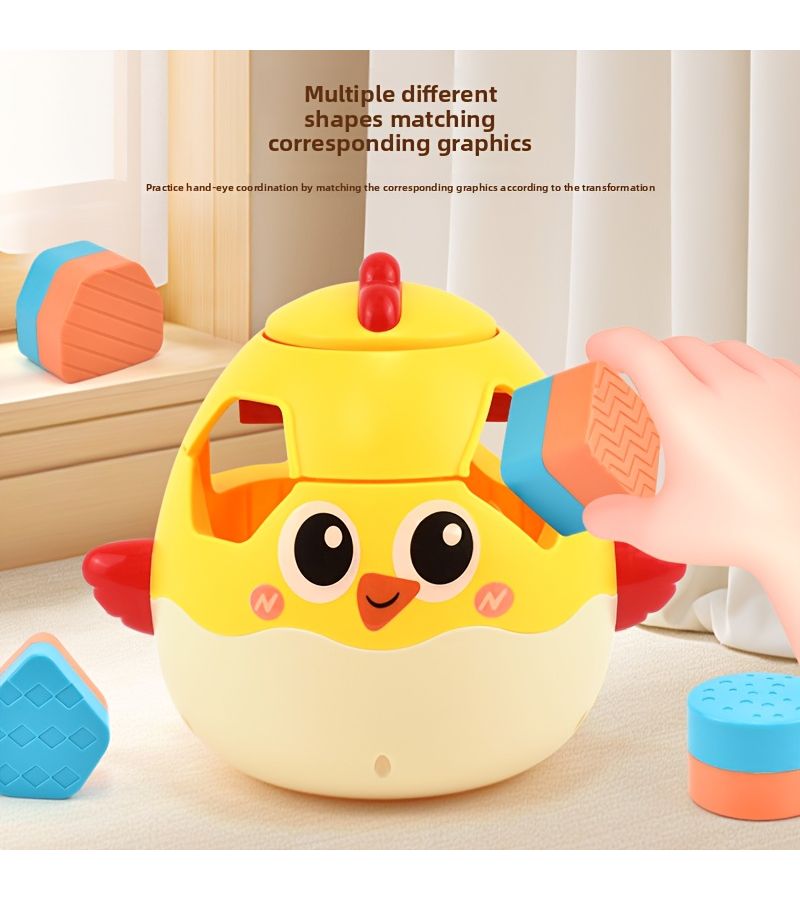 Building Block Sorting Puzzle Dinosaur Style for Infants Shape Recognition Multi Hole Matching - Image 4