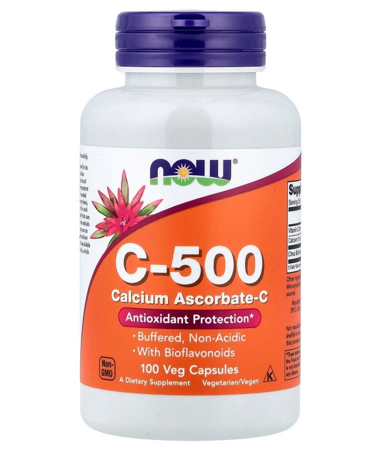 now C-500 Calcium Ascorbate-C 100 Veg Capsules