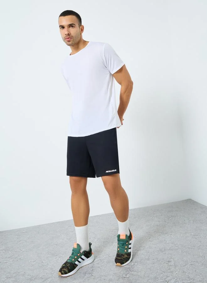 Styli Active Regular Fit Textured Crew Neck Active T-Shirt