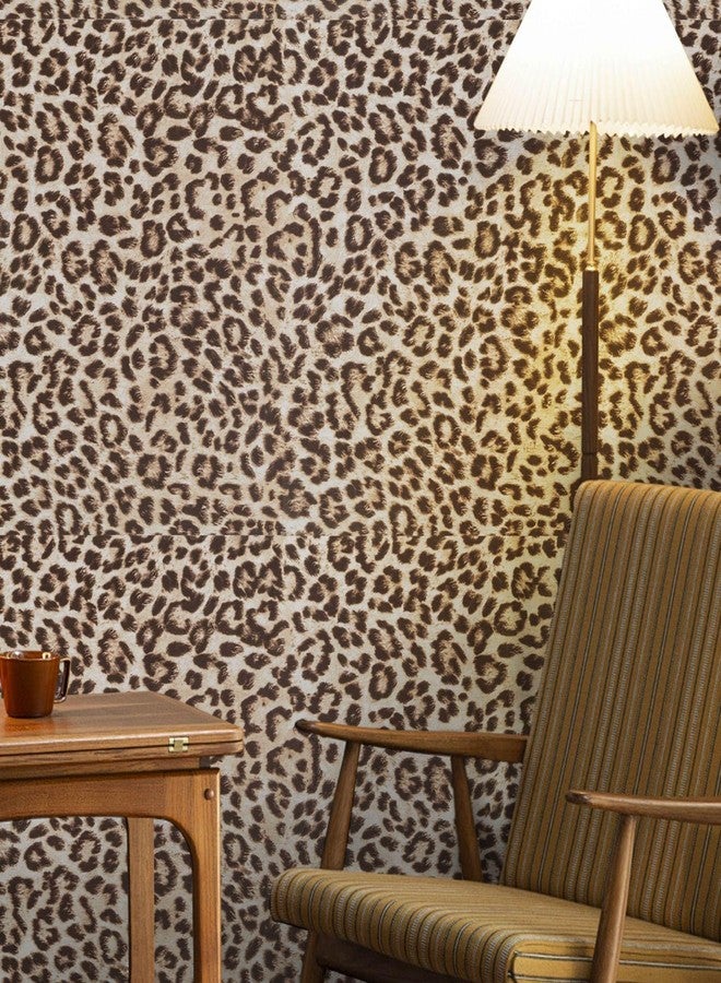 Abyssaly Cheetah Print Decor Peel and Stick Wallpaper - Funky Unique Leopard Textured Contact Paper - Self Adhesive Removable Fun Waterproof Renter Friendly Wall Vinyl Paper for Bathroom Bedroom 15.7" X 118" - Image 1