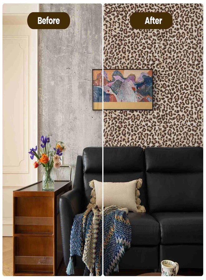 Abyssaly Cheetah Print Decor Peel and Stick Wallpaper - Funky Unique Leopard Textured Contact Paper - Self Adhesive Removable Fun Waterproof Renter Friendly Wall Vinyl Paper for Bathroom Bedroom 15.7" X 118" - Image 4