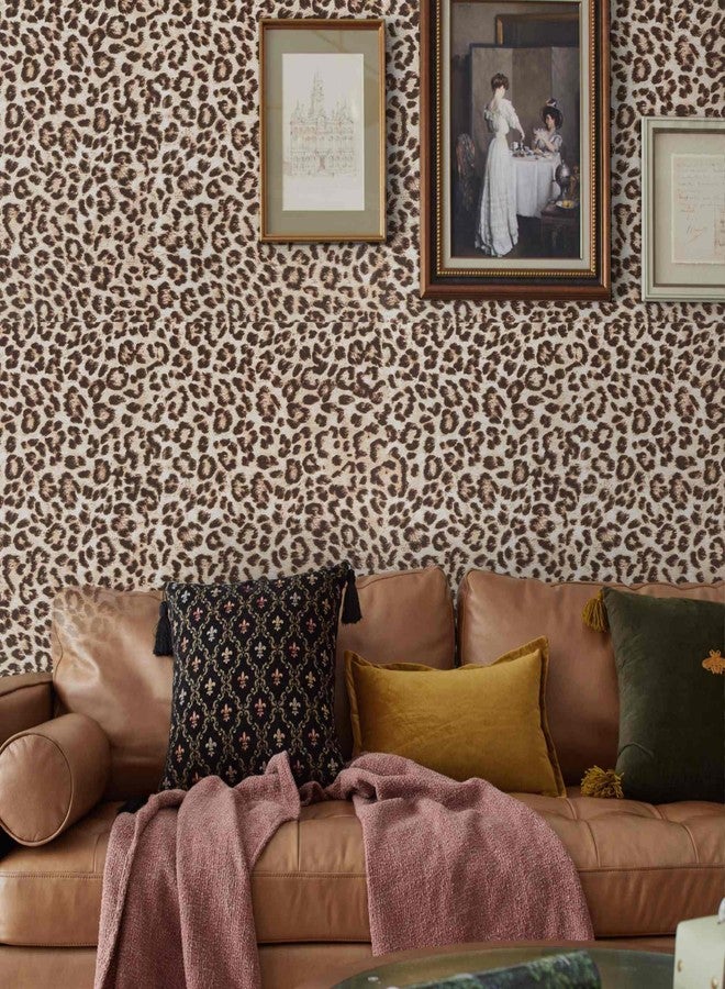 Abyssaly Cheetah Print Decor Peel and Stick Wallpaper - Funky Unique Leopard Textured Contact Paper - Self Adhesive Removable Fun Waterproof Renter Friendly Wall Vinyl Paper for Bathroom Bedroom 15.7" X 118" - Image 2
