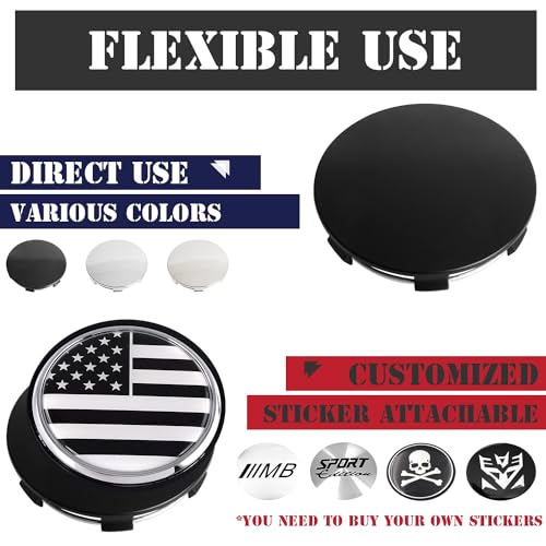 KitsPro 3.25Inch 83MM Wheel Center Caps for Cadillac Chevrolet Chevy GMC Escalade Colorado Tahoe Silverado Sierra 1500 Rim Hub Caps, Pack of 4 (Matte Black, Outer 83MM, Inner 75MM) - Image 5