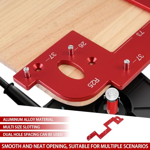 KETIPED Invisible Embedded Handle Slotting Template, U-Shaped Groove Positioning Templates for No Handle Wardrobe, Cabinet Door with 26 and 37 Hole Spacing Depth, R20/R25 Corner Radius Template - Image 5