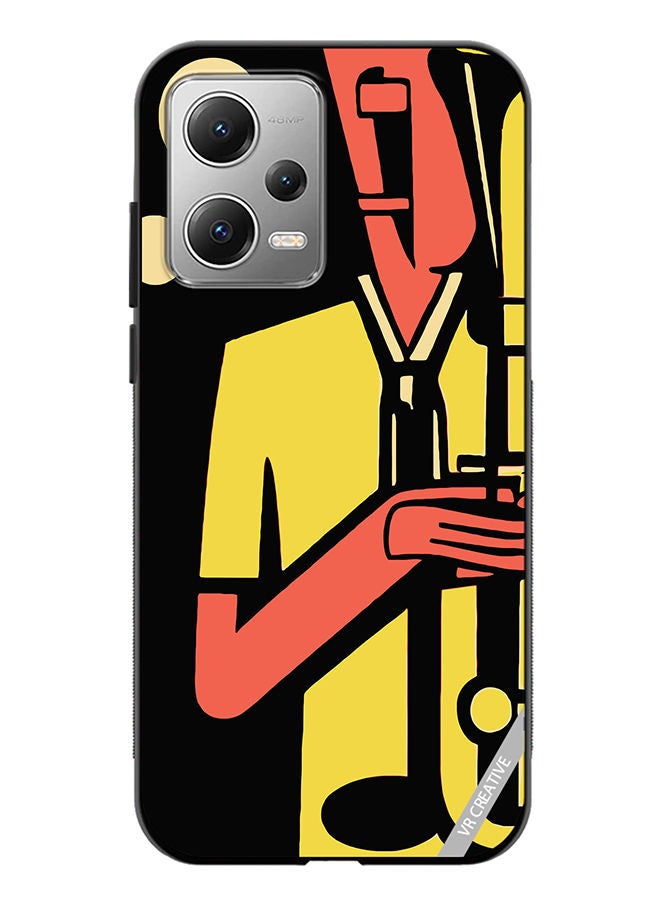 VR CREATIVE Protective Case Cover For Xiaomi Redmi Note 12 Jazz Trumpeter Design Multicolour - Image 1