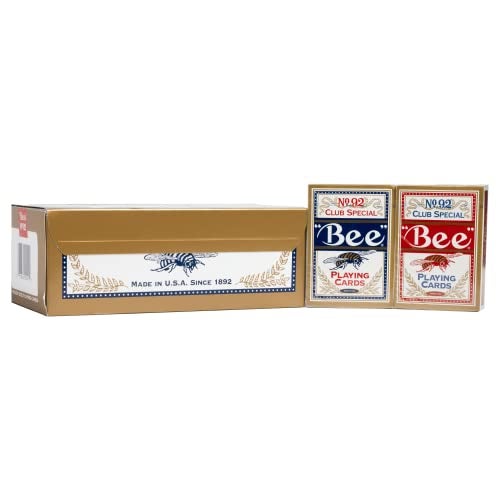 Bee Gold Standard Premium Poker Playing Cards, 12 Pack, Standard Index Casino Quality Card Decks - Image 1