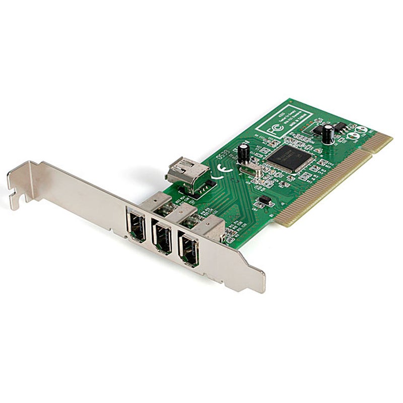 StarTech.com 4 port PCI 1394a FireWire Adapter Card - 3 External 1 Internal FireWire PCI Card , TAA (PCI1394MP) - Image 1