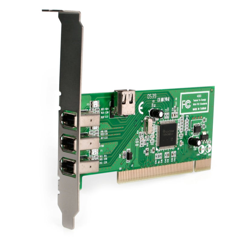 StarTech.com 4 port PCI 1394a FireWire Adapter Card - 3 External 1 Internal FireWire PCI Card , TAA (PCI1394MP) - Image 2