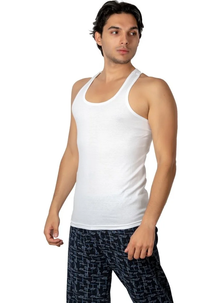 Mostess White Men's Undershirt 6 Pack Cotton Production