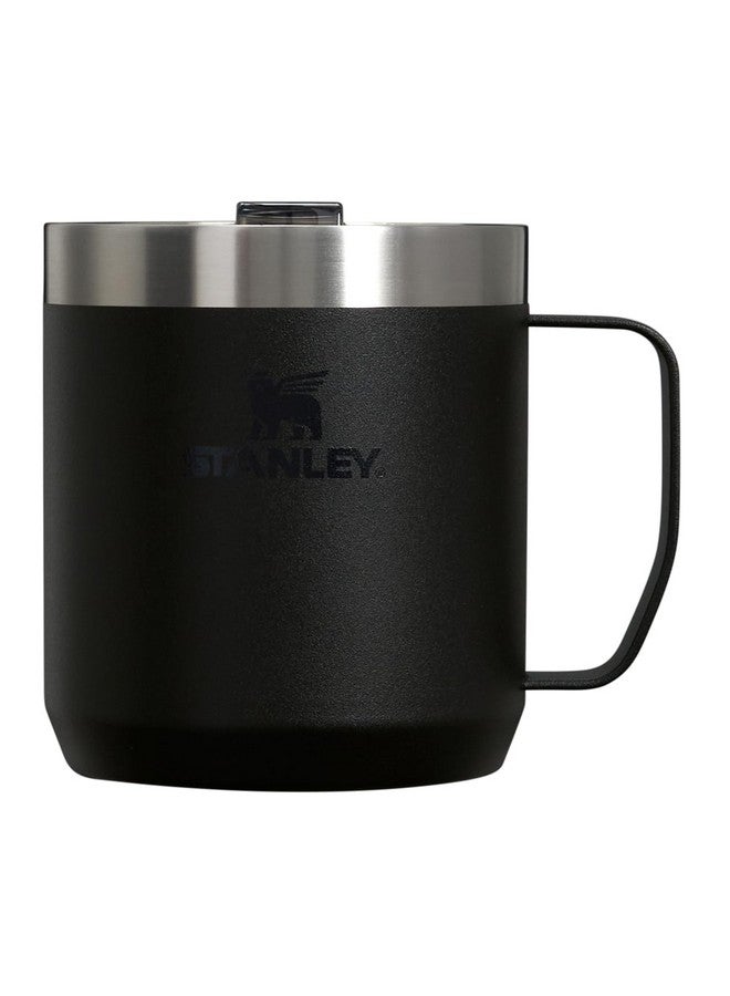 Stanley Stanley Stay-Hot Camp Mug 12 oz | Press Fit Drink Through Lid | Cup for Coffee, Tea and Drinks | Insulated Stainless Steel Coffee Mug | BPA-Free | Black 2.0  - Image 1