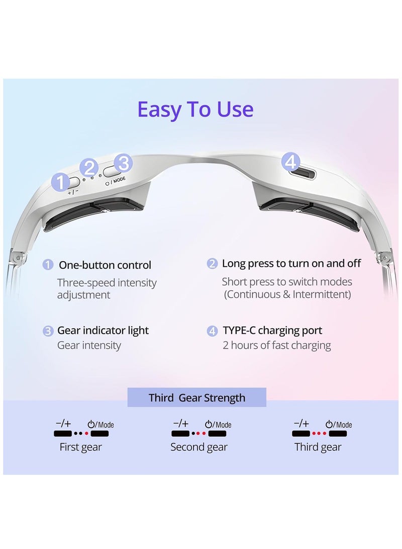 Generic 3D Eye Beauty Massager for Dark Circles Eye Bags, Deep Repair Massager Relax Eye Strain Home Use Eye Beauty Care Machine has 3 Modes of Low, Medium and High - Image 3