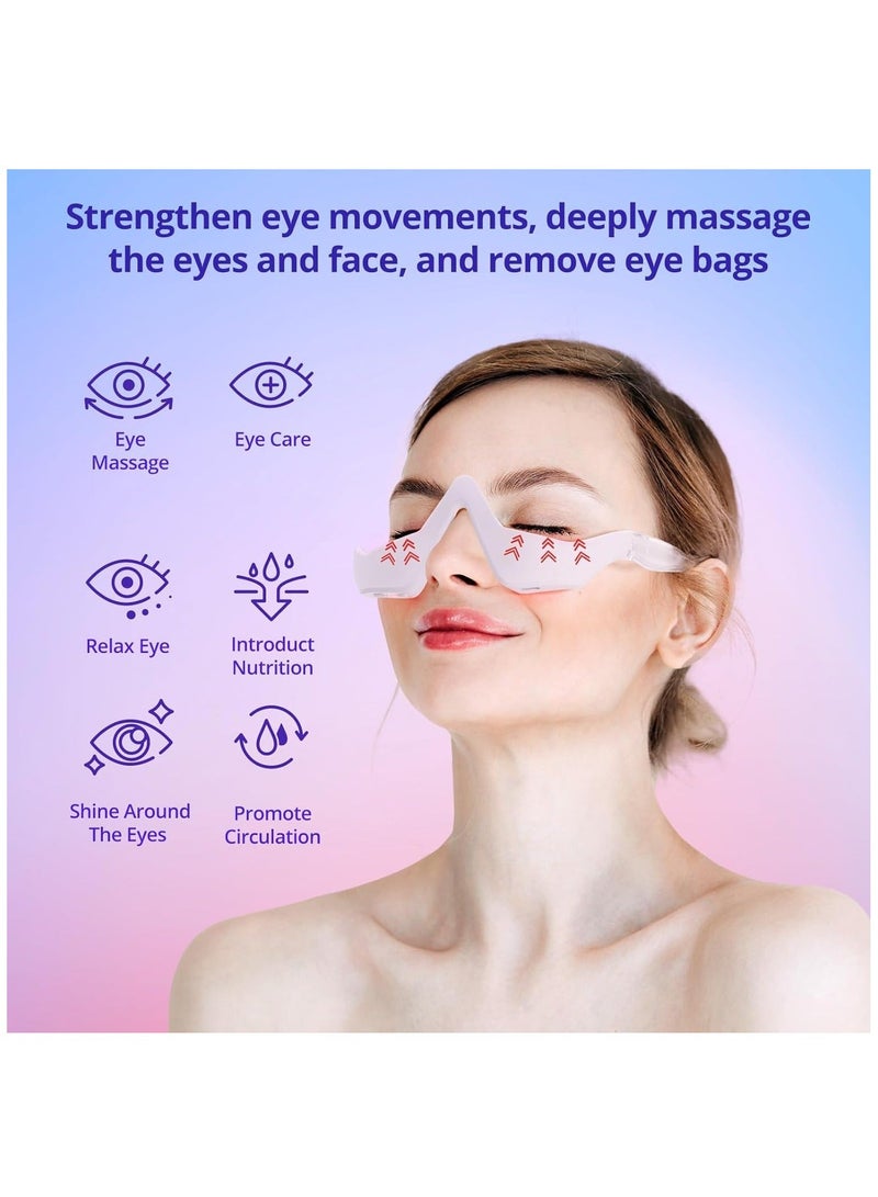 Generic 3D Eye Beauty Massager for Dark Circles Eye Bags, Deep Repair Massager Relax Eye Strain Home Use Eye Beauty Care Machine has 3 Modes of Low, Medium and High - Image 2