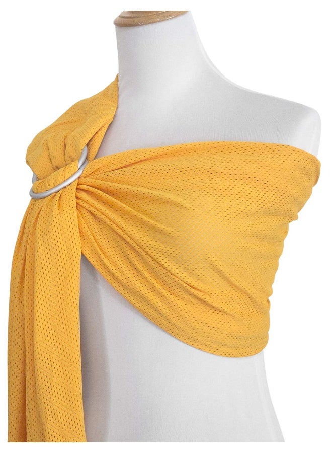 Vlokup Baby Water Ring Sling Carrier | Lightweight Breathable Mesh Baby Wrap for Infant, Newborn, Kids and Toddlers | Perfect for Summer, Swimming, Pool, Beach | Great for Dad Too Yellow - Image 4