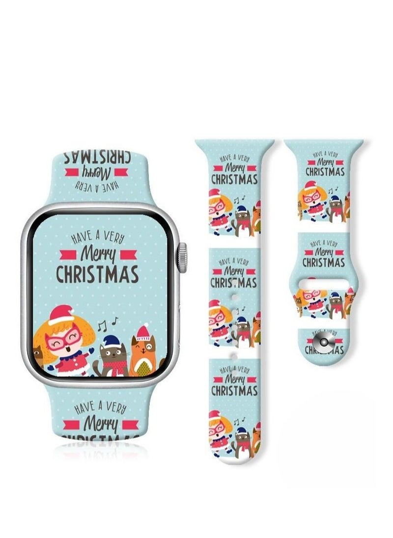 Generic - Apple Silicone Watch Band Printing Suitable for Apple Watch Ultra S8 Wristband 40MM - Image 1