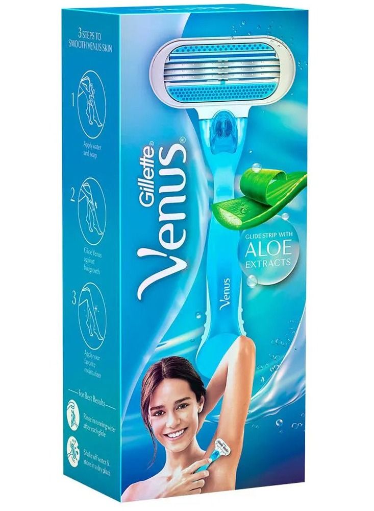 Gillette Venus Hair Removal Razor - With Aloe Extracts, For Women, 1 pc - Image 1