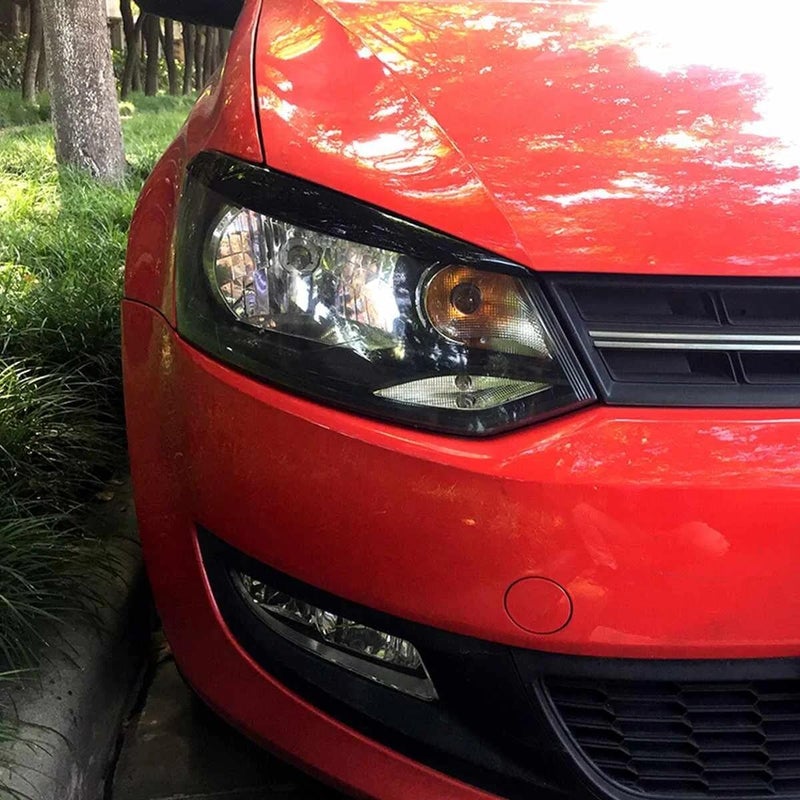 QASULER Headlight Eyebrow Eyelids Trim for VW Polo MK5 - Image 3