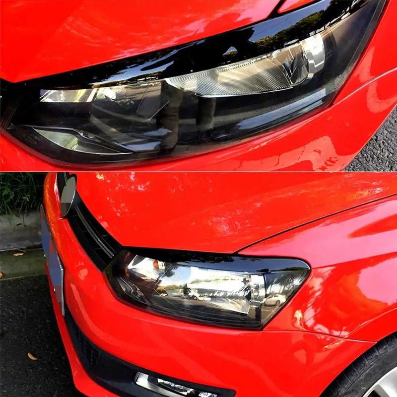 QASULER Headlight Eyebrow Eyelids Trim for VW Polo MK5 - Image 4