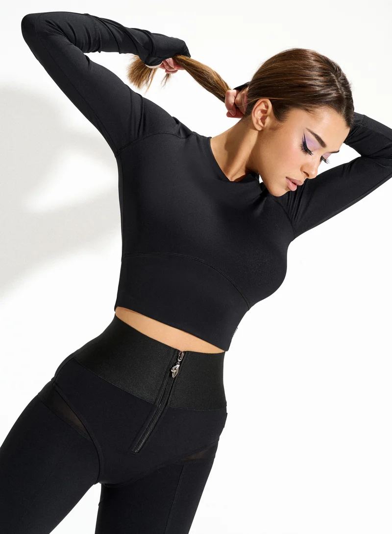 Bona Fide Bona Fide Compression Shirts for Women – Long/Short Sleeve Women’s Workout Crop Top - Designed for Gym, Workout and Running