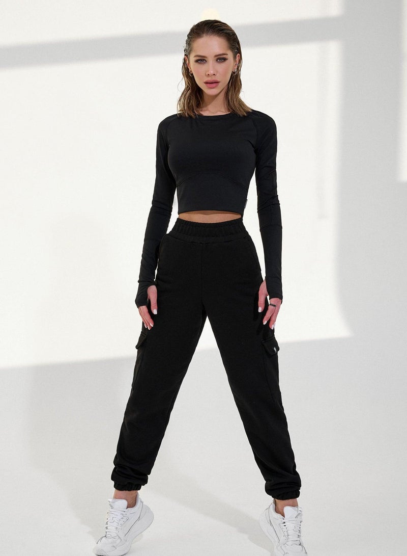 Bona Fide Activity Rash Crop Long Sleeve Gym Top - Image 5