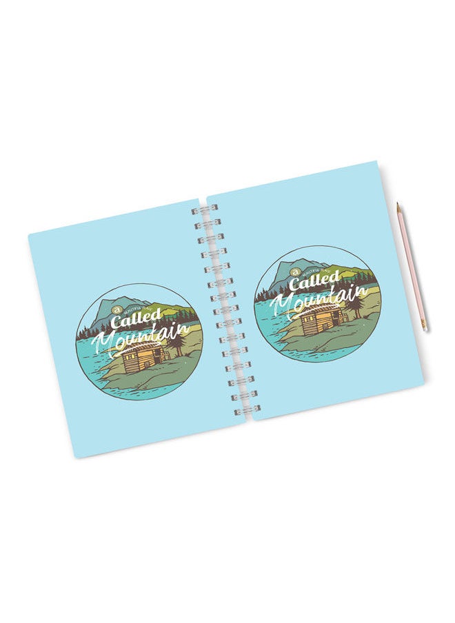 LOUD UNIVERSE - Beautiful Place  A5 Spiral Notebook Mountains Calling Design - Image 1