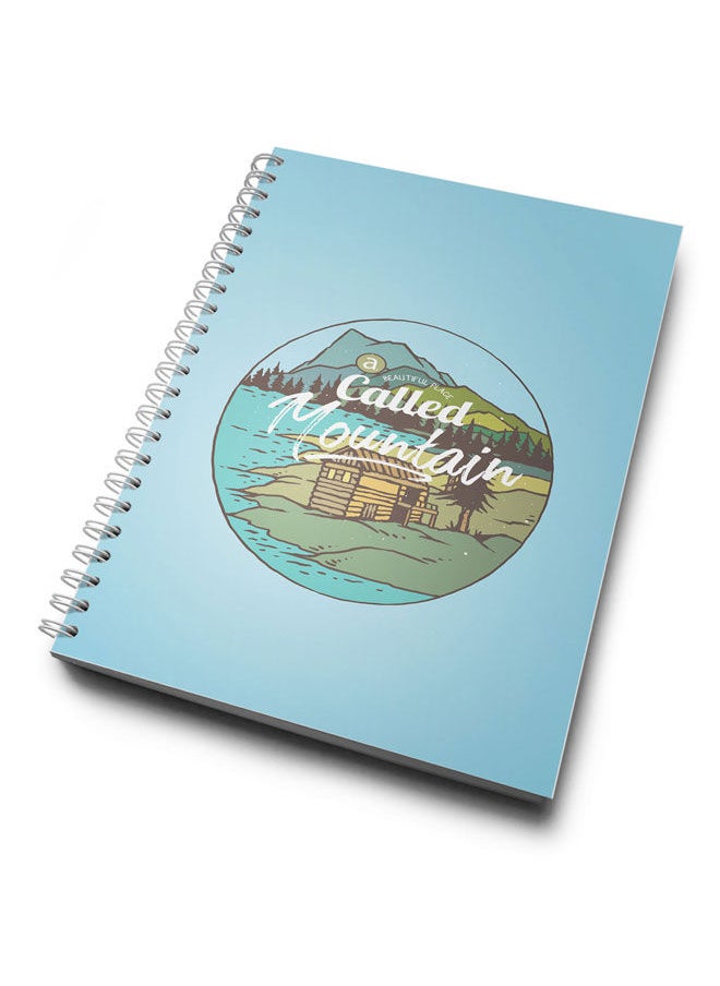LOUD UNIVERSE - Beautiful Place  A5 Spiral Notebook Mountains Calling Design - Image 1