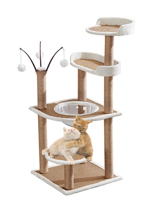 Multifunctional Cat Climbing Frame Large Cat Nest Four Seasons Universal Cat Tree Oversized Capsule Cat Scratching Board Cat Villa Cat Toys