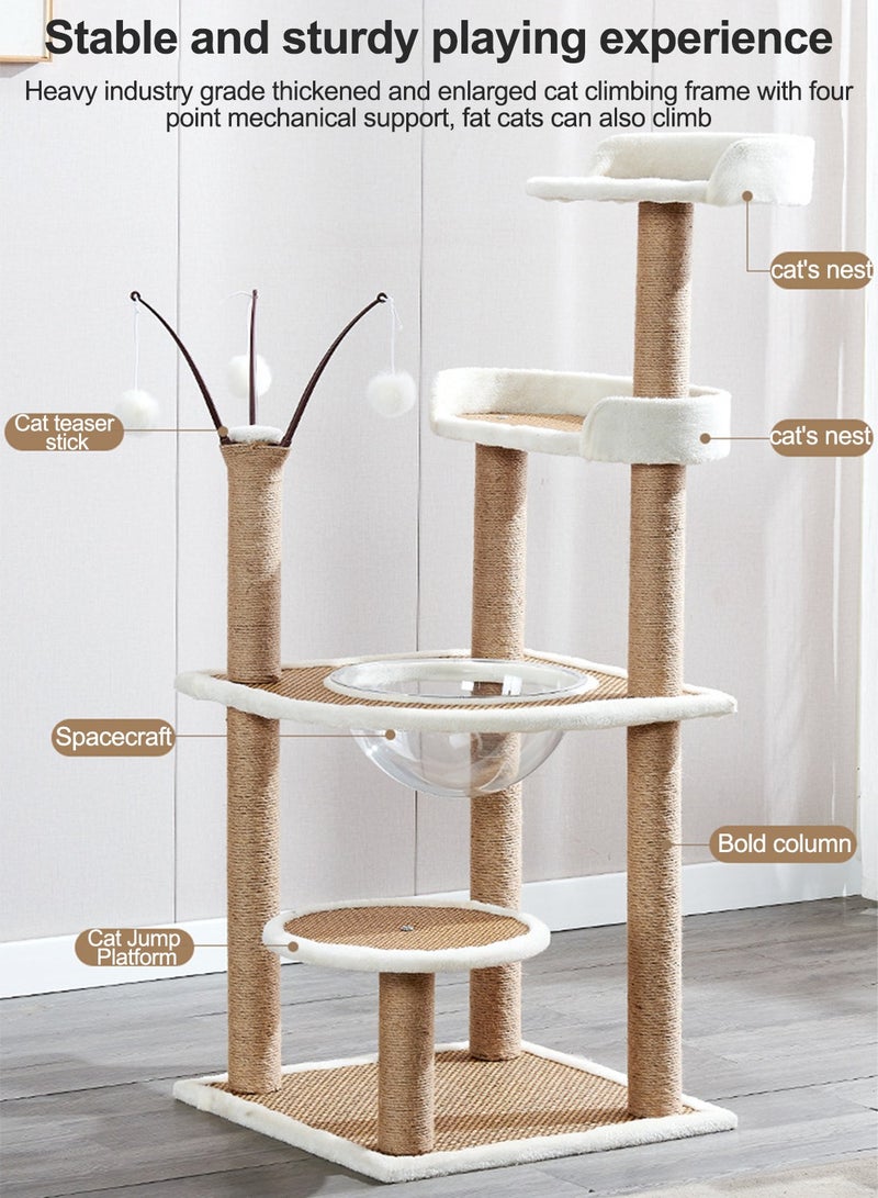 Multifunctional Cat Climbing Frame Large Cat Nest Four Seasons Universal Cat Tree Oversized Capsule Cat Scratching Board Cat Villa Cat Toys