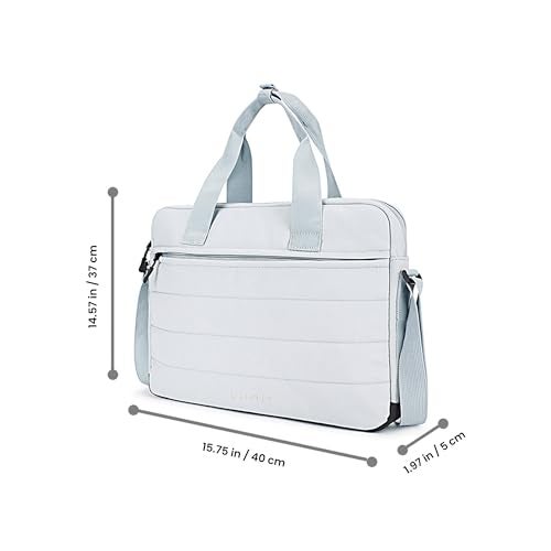 THE ASSEMBLY Assembly Messenger Bag with Quick-Access Pockets & Adjustable Strap, Lightweight 14-Inch Laptop Bag for Daily Commute & Business Travel, Grey - Image 4