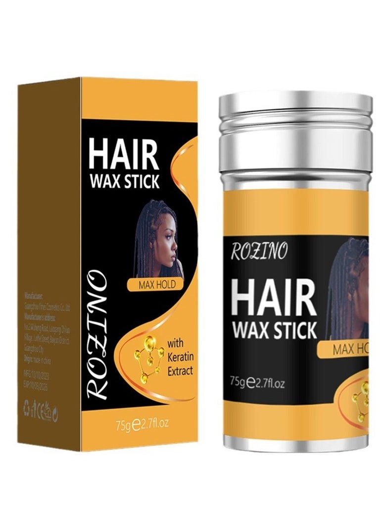 Rozino ROZINO Hair Wax Stick 75g - Keratin-Rich, Moisturizing & Smoothing for All Hair Types, Easy to Use & Portable  - Image 2