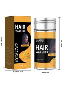 Rozino ROZINO Hair Wax Stick 75g - Keratin-Rich, Moisturizing & Smoothing for All Hair Types, Easy to Use & Portable  - Image 3