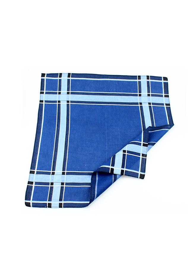 Cotton Square Handkerchief Blue - Image 3
