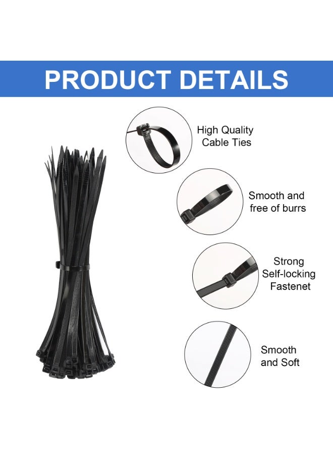 100 قطعة شرائط كابل نايلون عالية الدقة - ذات الأمان الذاتي ومقاومة للأشعة فوق البنفسجية والحرارة - متعددة الاستخدامات لبناء، تصليح السيارات، إدارة الكابلات، إلكتريكية، حديقة والمكتب - Image 5