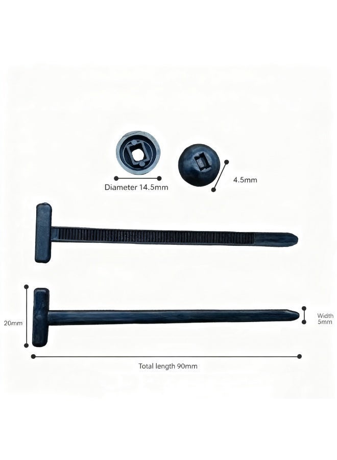 100 قطعة شرائط كابل نايلون عالية الدقة - ذات الأمان الذاتي ومقاومة للأشعة فوق البنفسجية والحرارة - متعددة الاستخدامات لبناء، تصليح السيارات، إدارة الكابلات، إلكتريكية، حديقة والمكتب - Image 4