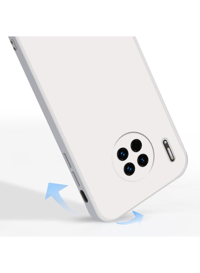 S-TOP Case For Huawei Mate 30 Pro Solid Color Imitation Liquid Silicone Straight Edge Dropproof Full Coverage Protective Case - Image 5