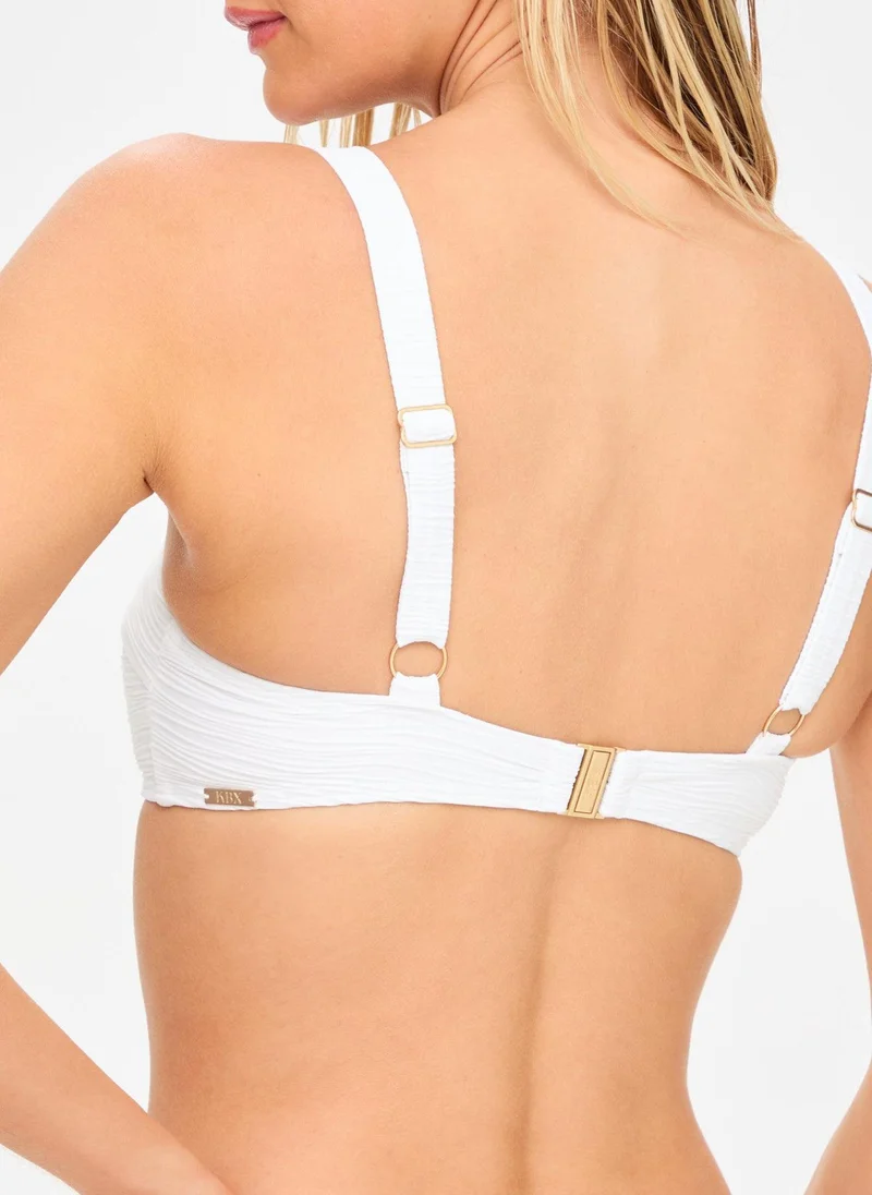 KBX Ann Summers KBX Swim Crinkle Bikini Top White