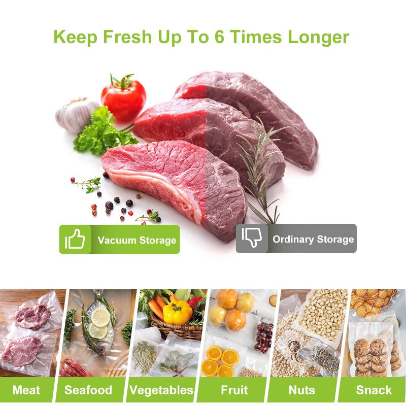 Bonsenkitchen Vacuum Sealer Bags, 11" x 20' Rolls 2 Pack for Food Storage Saver, Bpa Free, Heavy Duty, Commercial Grade Textured Food Roll, Customized Size Bag for Sous Vide Cooking, VB3207 - Image 5