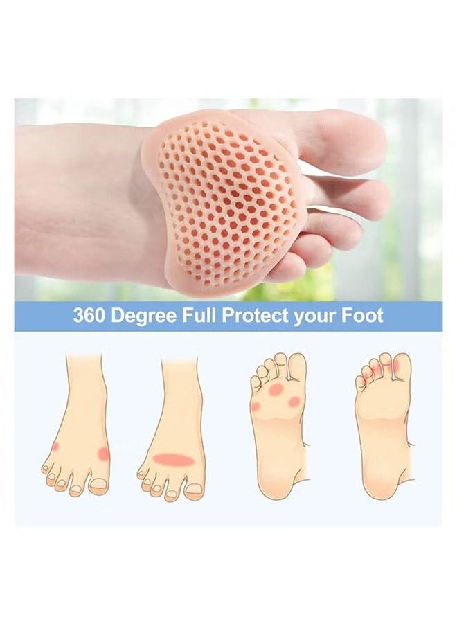 Ant - 2 Pairs Metatarsal Pads Soft Gel Reusable Breathable Sleeve Pads Forefoot Cushioning Shoe Supports for Fast Pain Relief - Image 1