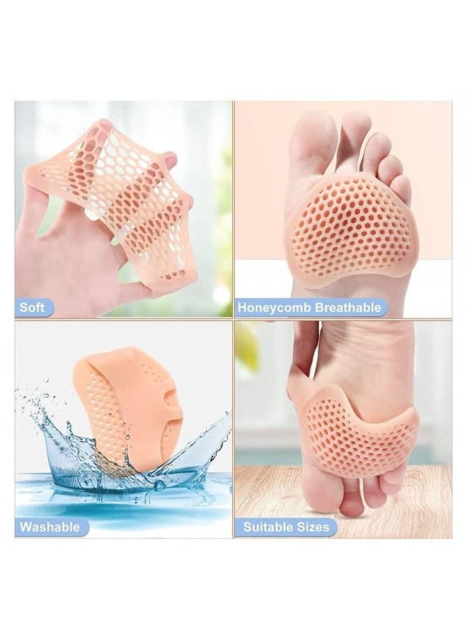 Ant - 2 Pairs Metatarsal Pads Soft Gel Reusable Breathable Sleeve Pads Forefoot Cushioning Shoe Supports for Fast Pain Relief - Image 1