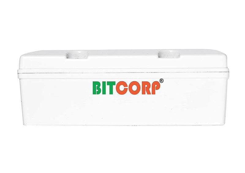 BITCORP سلك تمديد بيتكورب 4000 واط 16A 20A 25A مع حماية من الارتفاع الحراري 3 مخرج متعدد 3 دبابيس 3 MCB سلك طاقة بطول 1 متر مناسب للأجهزة الصغيرة والثقيلة - Image 2