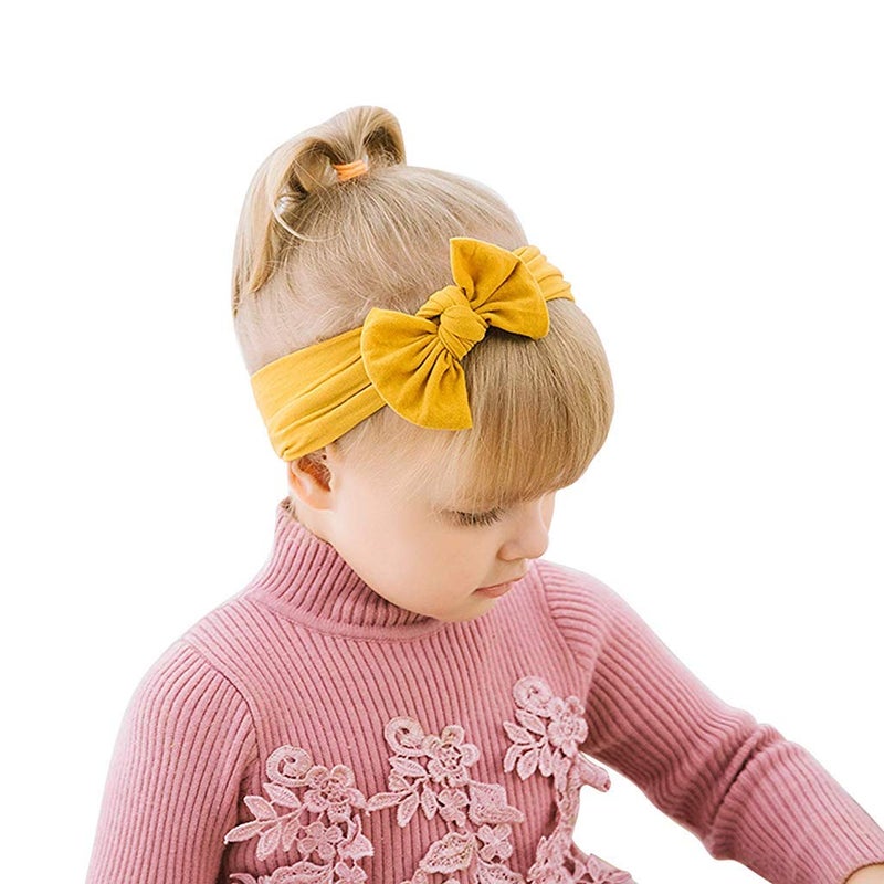 PALAY ® 6pcs Baby Nylon Headbands Turban Knotted Girls Hairband Super Soft and Stretchy Hair Wrap for Newborn Toddle Childrens (multicolor) - Image 2