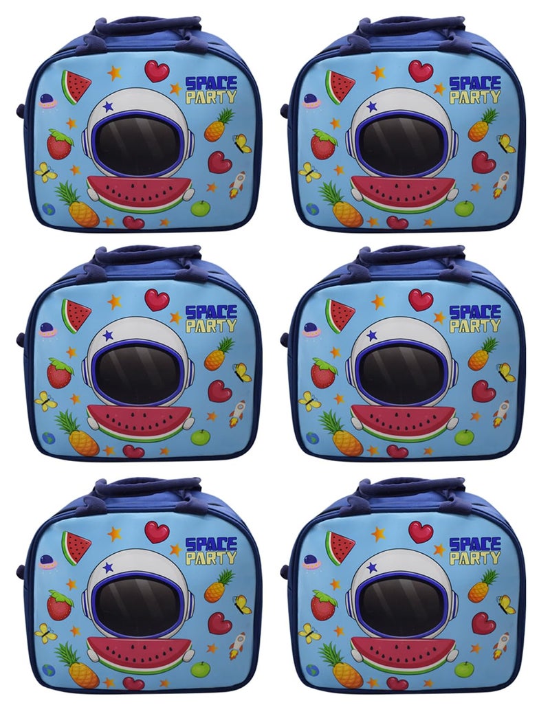 Asera Insulated Lunch Bag for Kids, Tiffin Bag for Office/College/School, Lightweight, Durable Handles, Multiple Pockets (Space 6 Pcs) - Image 1