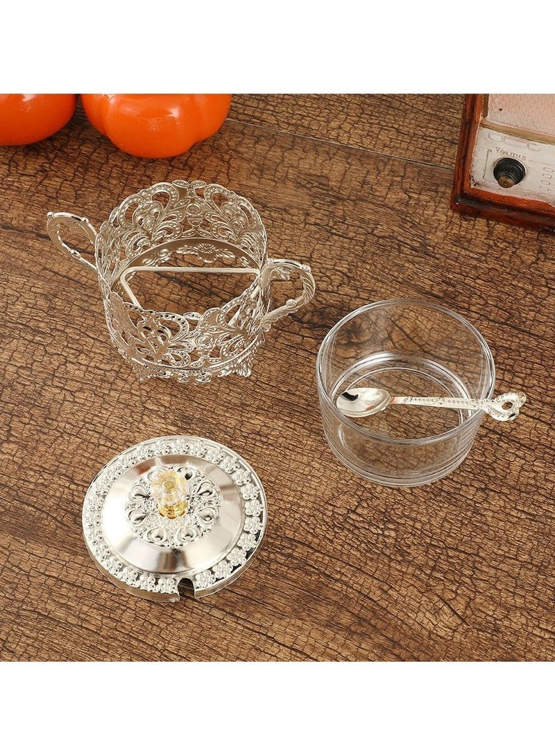 Spice Jar With Lid And Spoon Elegant Sealed Seasoning Container Dustproof Moisture Proof Condiment Pot For Kitchen Home Food Storage - Image 2