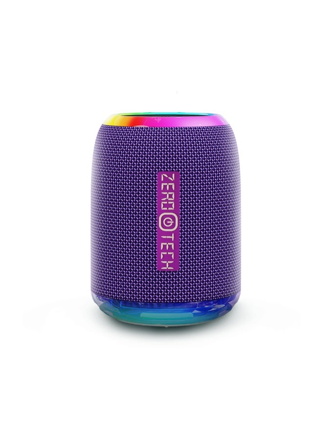 ZEROTECH Zero Tech Portable Bluetooth Speaker,  RGB Ambient Light with 6 Modes, IPX5 Waterproof, TWS Stereo, Multiple Input Modes, Built-in Microphone - Image 1
